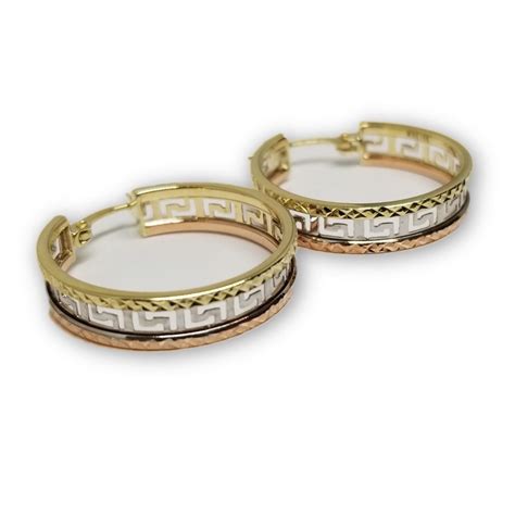 boucles d oreilles versace|Versace Boucles d’Oreilles Femme .